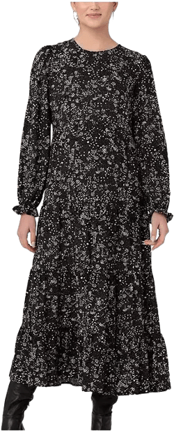 Ripe Maternity Maternity Ripe Trixie Tiered Nursing Dress Black