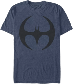 DC Men's Batman Round Bat Logo Short Sleeve T-Shirt