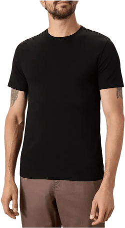 Men's Organic Cotton Luxe Stretch Jersey Slim Crew Neck Tee