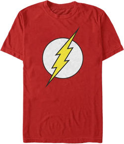 DC Men's The Flash Classic Lightning Bolt Logo Short Sleeve T-Shirt