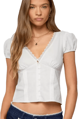 Women's Antonella Cotton Button Up Top