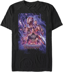 Marvel Men's Avengers Endgame Galaxy Poster, Short Sleeve T-shirt