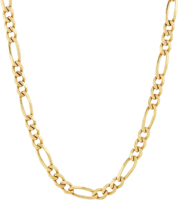 Figaro Link Chain 18" Necklace (4-1/3mm) in 18k Gold-Plated Sterling Silver