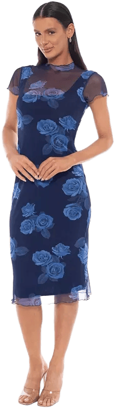 Women's Printed Powermesh T-Shirt Dress