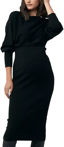 Maternity Sloane Knit Dress Black