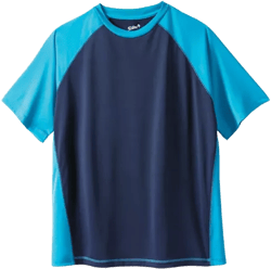 Tall Cling-Free Raglan Short Sleeve Swim Shirt