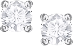 Swarovaki Silver-Tone Crystal Stud Earrings 