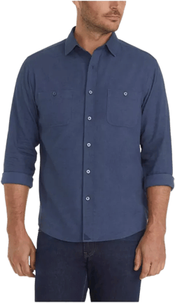 Men's Regular Fit Hemsworth Flannel Button Up Shirt