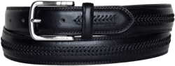Men's Leather Belt with Lacing