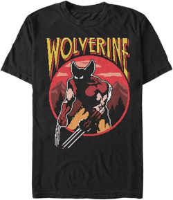 Marvel Men's Classic Games Wolverine Pixel Nes, Short Sleeve T-Shirt