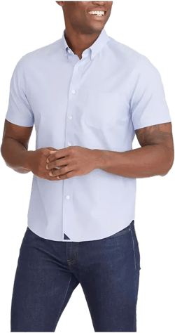 Men's Slim Fit Wrinkle-Free Short-Sleeve Hillstowe Button Up Shirt
