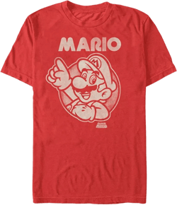 Nintendo Men's Super Mario Pointing Short Sleeve T-Shirt