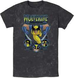 Men's Wolverine Animated Attack Short Sleeve Mineral Wash Tee