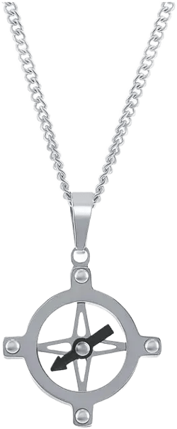 Stainless Steel Compass Necklace