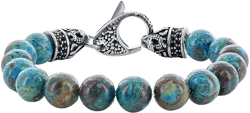 Stainless Steel 10mm Genuine Stone With CZ Bracelet