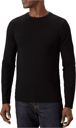 Men's Organic Cotton Luxe Stretch Jersey Slim Long Sleeve Tee