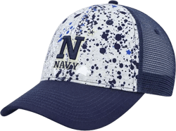 Men's Colosseum  Gray, Navy Navy Midshipmen Love Fern Trucker Snapback Hat