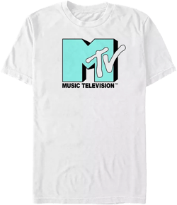 Men's Mint Blue Green Logo Short Sleeve T- shirt