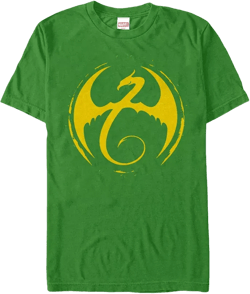 Marvel Men's Iron Fist Dragon Crest Short Sleeve T-Shirt