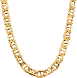 Lightweight Mariner Link Chain 24" Necklace in 10k Gold