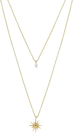 Layered Starburst Crystal Necklace