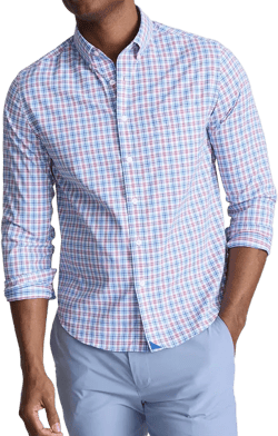 Men's Regular Fit Wrinkle-Free Performance Darrow Button Up Shirt