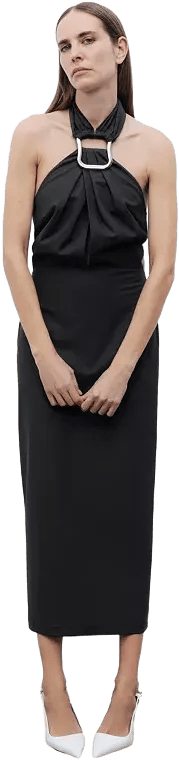 Women's Halter Neck Midi Dress