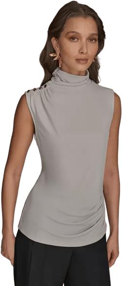 Women's Sleeveless Mock Neck Top