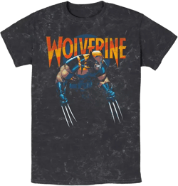Men's Dark Wolverine Short Sleeve Mineral Wash Tee