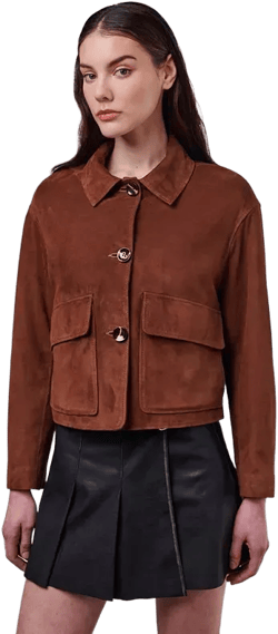 Women's Cropped Suede Jacket, Created for Macy's