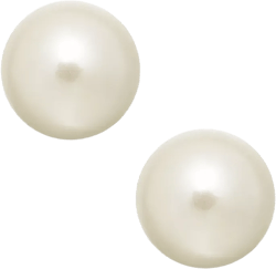 Silver-Tone Imitation Pearl (10mm) Stud Earrings, Created for Macy's