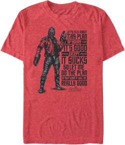 Marvel Men's Avengers Infinity War Star Lord Your Plan Sucks Short Sleeve T-Shirt