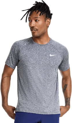 Nike Men's Hydroguard Dri-FIT Stretch UPF 40+ Heather Rash Guard 
