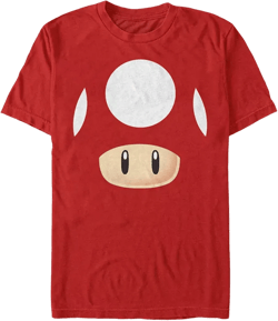 Nintendo Men's Super Mario Mushroom Costume Short Sleeve T-Shirt
