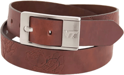 Men's Virginia Tech Hokies Brandish Leather Belt - Brown