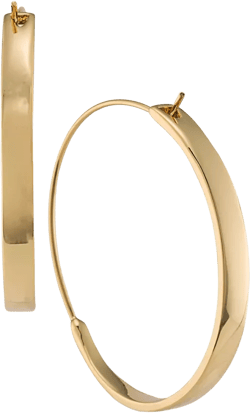Gold-Tone Hoop Earrings 