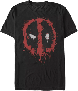 Marvel Men's Deadpool Splatter Icon, Short Sleeve T-Shirt
