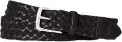 Men's Braided Leather & Cotton Belt