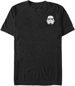 Star Wars Men's Storm Trooper Helmet Left Chest Short Sleeve T-Shirt