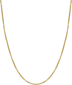 Box Link 18" Chain Necklace (0.5mm) in 18k Gold
