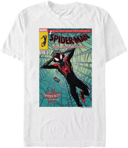 Marvel Men's Spider-Man Into The Spiderverse Comic Style Spidey Chill Time Short Sleeve T-Shirt