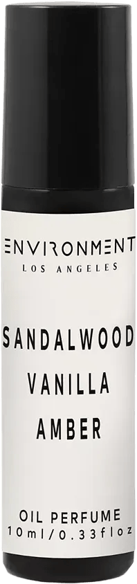 Sandalwood, Vanilla & Amber Roll-On Oil Perfume (Inspired by 5-Star Luxury Hotels), 0.33 oz.