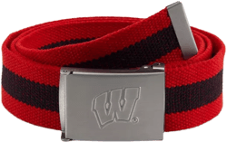 Men's Wisconsin Badgers Fabric Belt