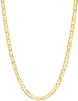 Men's Solid Mariner Link, 22" Chain Necklace (5-5/8mm) in 10k Gold