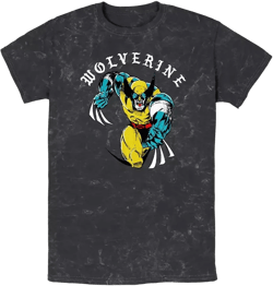 Men's Marvel Wolverine Homeslice Short Sleeve Mineral Wash Tee
