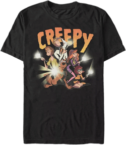 Scooby-Doo Men's Creepy Flashlight Group Short Sleeve T-Shirt