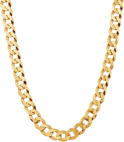 Curb Link 24" Chain Necklace in 18k Gold-Plated Sterling Silver