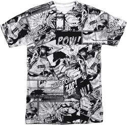 Superman Mens Comic Strips Short Sleeve Adult 100% Poly Crew Tee / T-Shirt