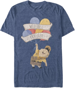 Disney Men's Up Russell Wilderness Explorer, Short Sleeve T-Shirt