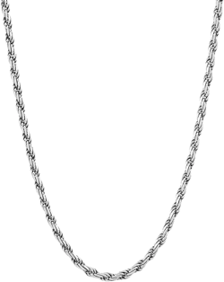 Rope Link 22" Chain Necklace in Sterling Silver